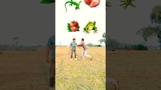 Editing fish tomato strawberry icecream chhipkali vs frog 🐸 vfx magic game 😂😆 [upl. by Kitarp804]