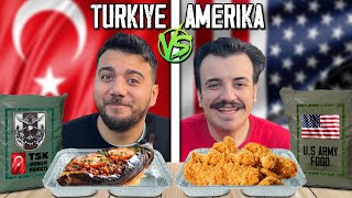 TÜRKİYE VS AMERİKA ASKER YEMEKLERİNİ DENEDİK [upl. by Jessee116]