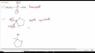 distinguishing between hemiacetal hemiketal acetal ketal [upl. by Allegna]