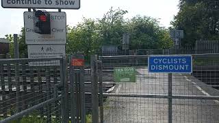 Footpath Level crossing in Daresbury Red Brow Lane Norton Cheshire UK by Adas part 1 [upl. by Nodnart]