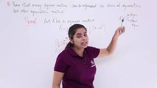 Class 12th – Symmetric amp Skew Symmetric Matrix Problem1  Matrices  Tutorials Point [upl. by Ettinger]