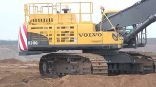 Volvo EC700CL Crawler Excavator  Breedon Aggregates [upl. by Kayle]