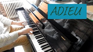 Jérémy Frérot  Adieu  Piano Cover Tutorial Accords Instrumental  PARTITION [upl. by Urquhart]