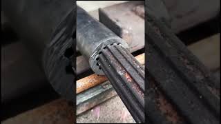 Air compressor motor spline installation process [upl. by Thanos]