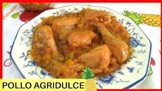 POLLO AGRIDULCE CON PIÑA COMO HACER POLLO CON PIÑA RECETA DE POLLO Y PIÑA cocinando con adela [upl. by Nileve405]