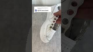 Adding rope laces to Air Force 1 tutorial diy ytshorts craft nike shorts youtubeshorts [upl. by Nylahsoj]