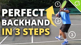 Hit The Perfect One Handed Backhand in Tennis 3 Steps [upl. by Tibbs561]