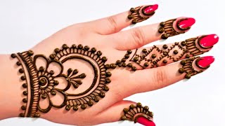 Easy Mehndi Design 2024  Mailanji Design 2024 New Mehdi ka Dizain [upl. by Rawdin933]