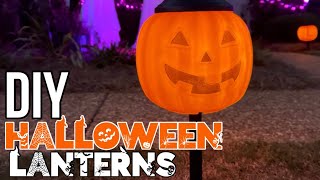 Easy DIY JackOLantern Sidewalk Lights [upl. by Ultann811]