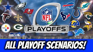 NFL Week 18 Playoff Picture  ALL Scenarios [upl. by Lyudmila]