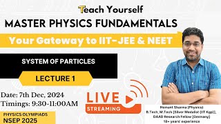 System of Particles  Lecture 1 [upl. by Ardnaik]