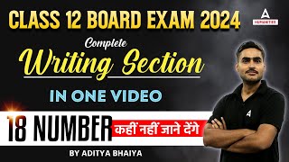 Class 12 English Grammar  Complete Revision of Writing Section  CBSE Board Exam 2024 [upl. by Ferrand451]