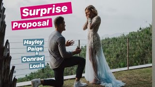 Surprise Proposal Hayley Paige and Conrad Louis Proposal Video Extended Version  How it went down [upl. by Nhguavaj]