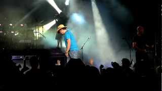 Jason Aldean singing quotCowboyquot Kid Rock Cover at DTE Energy [upl. by Ahsemot]