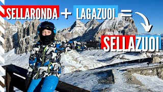 Sellaronda or Lagazuoi ski loop Why not the SELLAZUOI  · Alta Badia · Dolomites [upl. by Ailatan187]