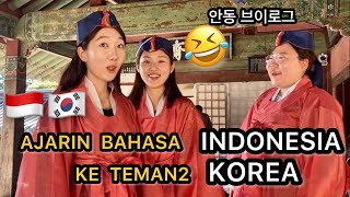 AJARIN BAHASA INDONESIA KE TEMAN2 KOREA DI ANDONG KOREA [upl. by Madelin]