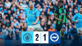 HIGHLIGHTS RECORDBREAKING CITY REGAIN TOP SPOT IN THE PREMIER LEAGUE  Man City 21 Brighton [upl. by Changaris]