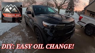 DIY EASY 21 Ford Explorer Timberline OIL CHANGE [upl. by Ingvar]