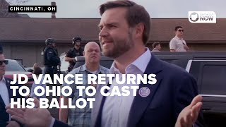 Vicepresidential candidiate JD Vance returns to Cincinnati to cast his ballot for 2024 election [upl. by Anomis]