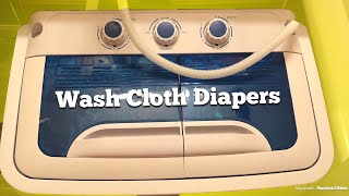 How I Wash Cloth Diapers With A Portable Washer  Della [upl. by Namara]