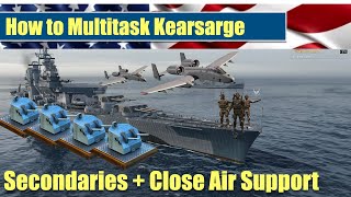 How to multitask in the Kearsarge  Secondary  Close Air Support  World of Warships [upl. by Gristede346]