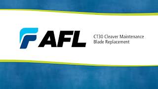 How to replacement the blade for AFL Fujikura CT30 fiber cleaver [upl. by Marline15]