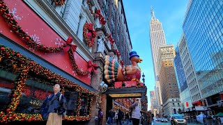 🎊 2023 Christmas NYC Holiday Walk LIVE • Thanksgiving 2023 • New York Holiday Decorations 2023 [upl. by Mellette]