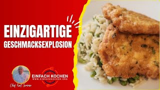 💯 Geschmacksexplosion Pariser Schnitzel amp Erbsenreis [upl. by Sabec]