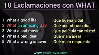 ✅ Expresiones Exclamativas con Adjetivos y What en inglés [upl. by Alenson306]