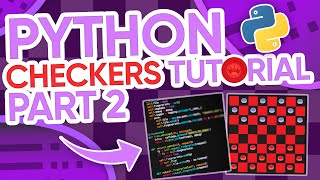 PythonPygame Checkers Tutorial Part 2  Pieces and Movement [upl. by Berner]