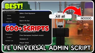 FE  Universal Admin Troll Script  ROBLOX SCRIPTS  Over 600 Scripts in ONE Gui [upl. by Cassius]