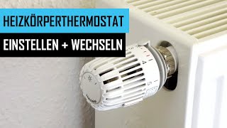 Heizkörperthermostat Funktionen wechseln und einstellen  so gehts [upl. by Winzler]