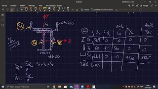 RDM Exercice calcul des caractéristique géométrique dune section plane [upl. by Natrav]