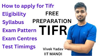 TIFR Mathematics  Integrated Phd amp Phd admission  Free preparation  Vivek maths [upl. by Derfliw]