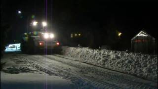 Volvo L120E snow clearing in snowstorm snöröjning i snöstorm [upl. by Darees]