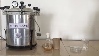 Autoclave  Sterilization Process of Glassware and Nutrient Media by Moist Heat Sterilization [upl. by Maharva758]