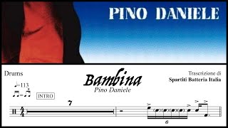 Bambina  Pino Daniele drumless  spartito PDF [upl. by Bork]