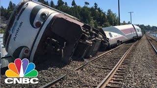 Amtrak Train Derails Near Olympia Washington  CNBC [upl. by Lagas]