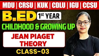 Childhood And Growing Up  Jean Piaget Theory  BEd 1st Year  MDU  CRSU  KUK [upl. by Thedrick]