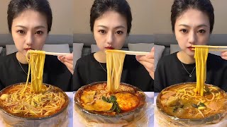 Noodle MUKBANG Faceoff Eating DELICIOUS Noodles FAST vs SLOW [upl. by Aissert187]