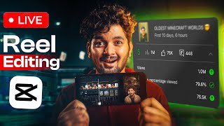 LIVE Step by Step REEL VIDEO EDITING Tutorial in CapCut Mobile [upl. by Ahsilla663]