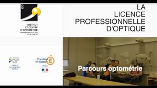 Licence pro doptique parcours Optométrie [upl. by Cox]