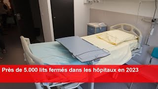 Près de 5000 lits fermés dans les hôpitaux en 2023 [upl. by Ahtennek]