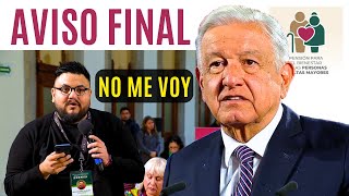 💥AMLO TRANSMITE UN AVISO FINAL💥NO ME VOY💥 [upl. by Esorlatsyrc]