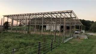 Cattle barn construction [upl. by Ashman]