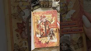 ASMR journal red autumn🧣☕️🍁asmr journaling scrapbooking journal journalwithme fyp diy [upl. by Lissie360]