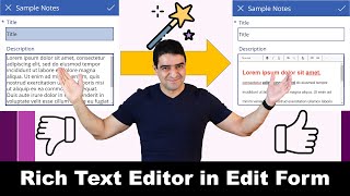 How to add rich text editor to Power Apps edit form [upl. by Coffey362]