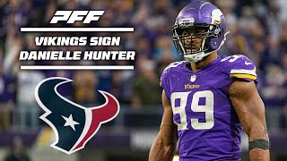 Houston Texans Sign Edge Danielle Hunter  2024 NFL Free Agency  PFF [upl. by Nawek]