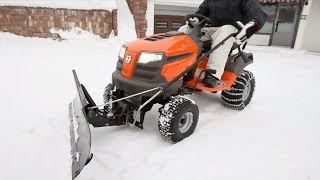 Husqvarna tractors  how to attach snow blade [upl. by Silverstein955]