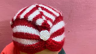 Easy peasy knit baby beanie hat from Newborn and up to 24 Months IN THE ROUND [upl. by Prasad250]